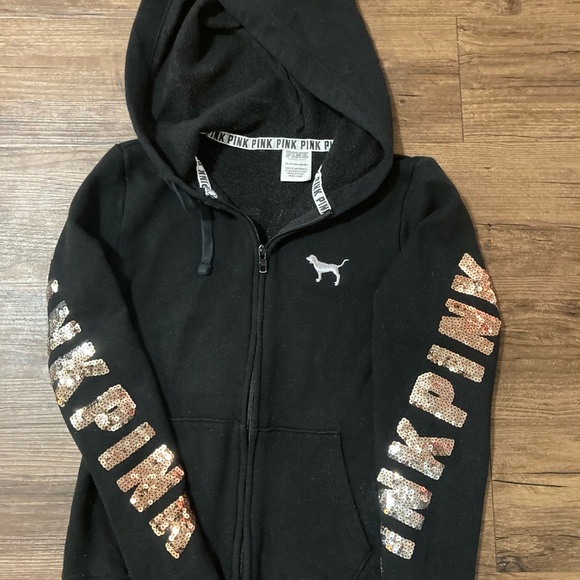 VS PINK OMBRÉ BLING HOODIE / BLING YOGA PANTS OUTFIT SET S - Picture 6 of 11